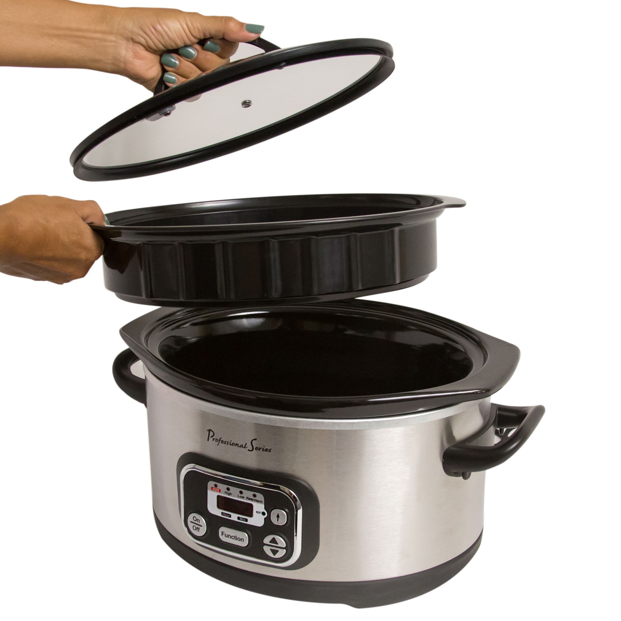 Kalorik SC41175SS Stainless Steel 8qt. Digital Slow Cooker with Locking Lid  - Stainless Steel