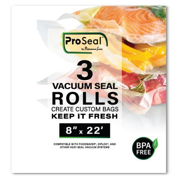 ProSealTM 8x22' Vacuum Sealer Rolls - 3 Pack - Professional Series